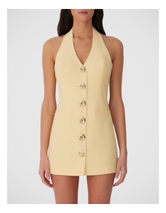 Irida Vest Dress in Yellow