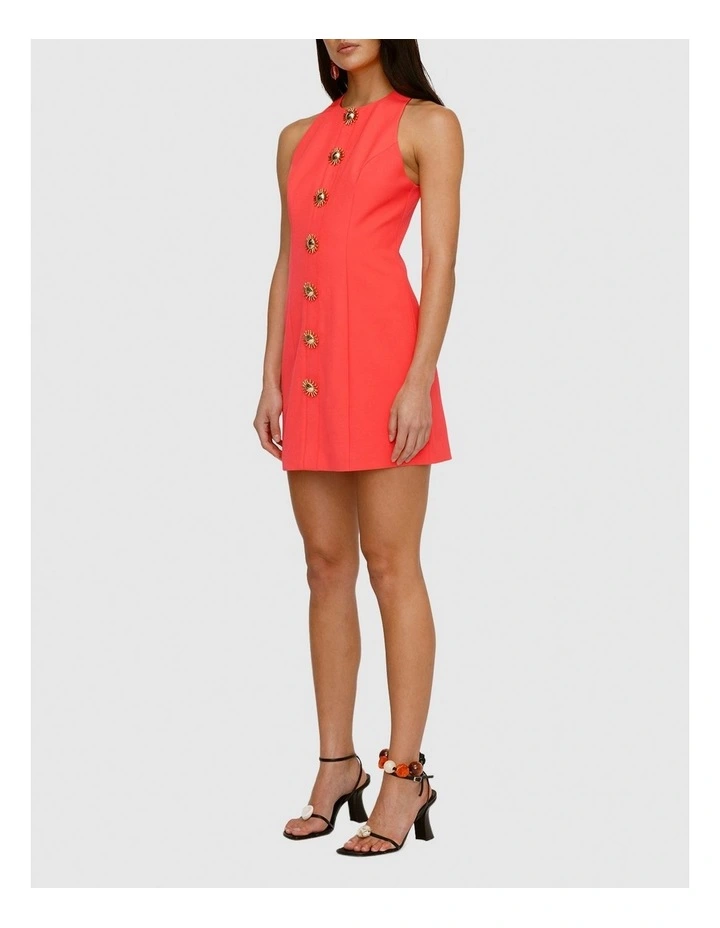 Pinsa Mini Dress in Red image 3