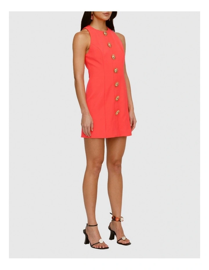 Pinsa Mini Dress in Red image 4