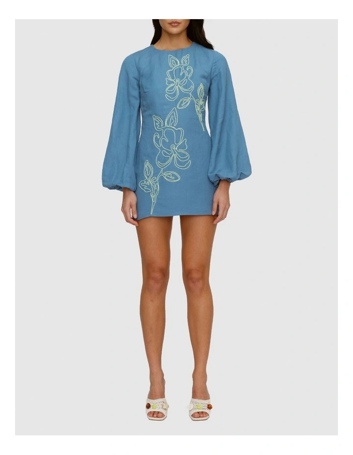 Mirabelle Mini Dress in Blue image 1