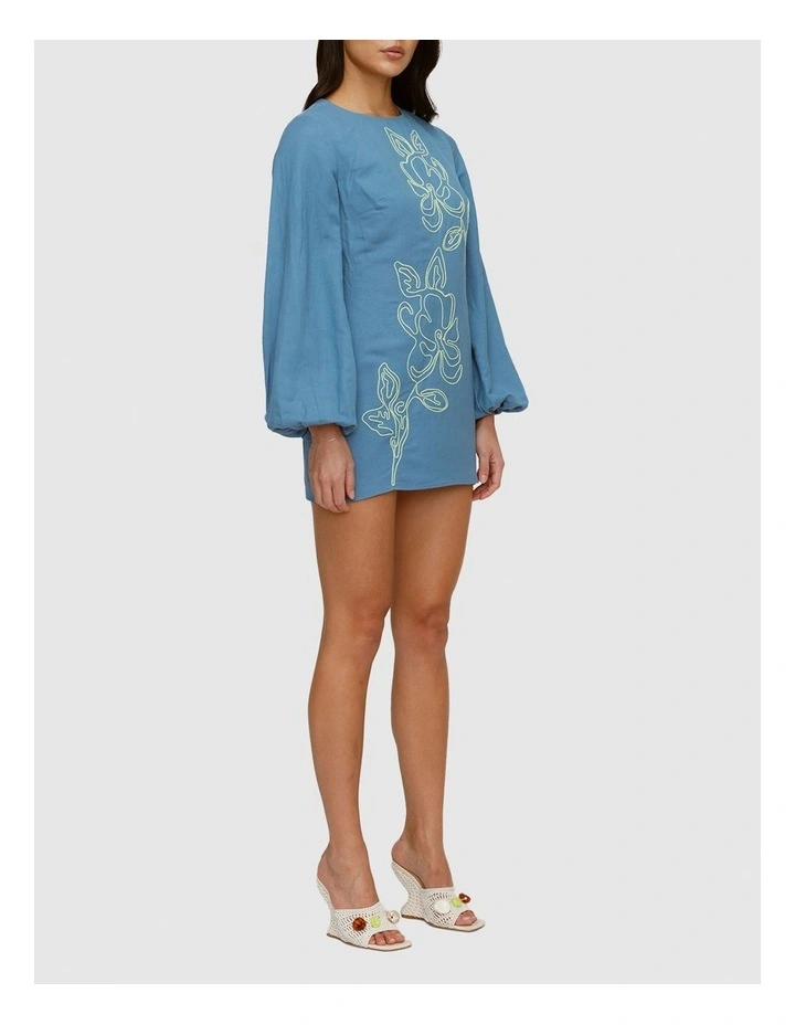 Mirabelle Mini Dress in Blue image 3