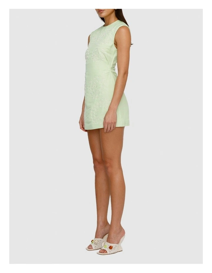 Parco Mini Dress in Green image 3