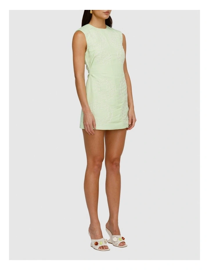 Parco Mini Dress in Green image 4