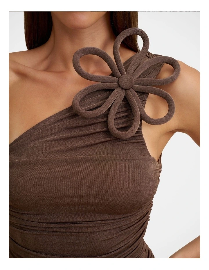 Amara Mini Dress in Brown image 6