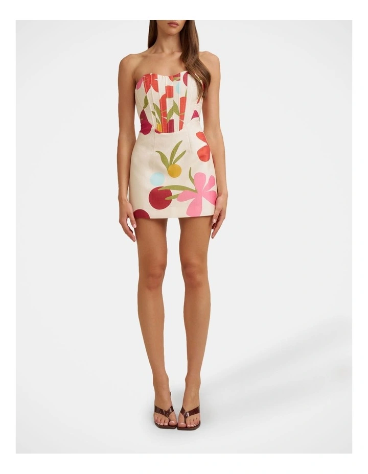 Tropicana Corset Mini Dress in Multi image 5