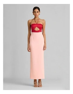 Siena Spliced Dress in Pink