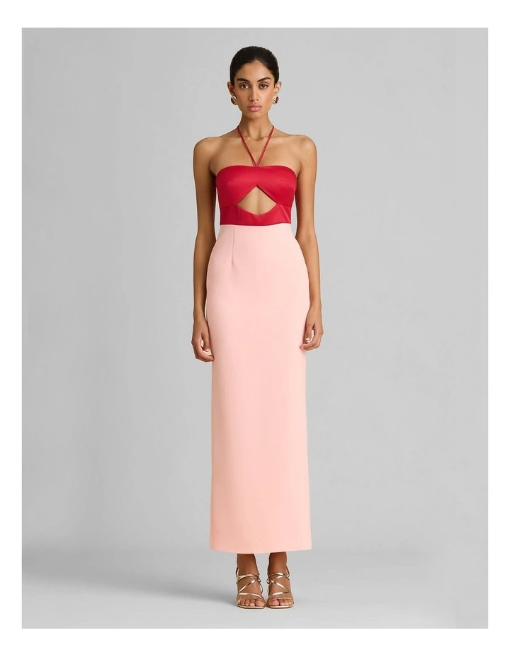 Siena Spliced Dress in Pink image 1