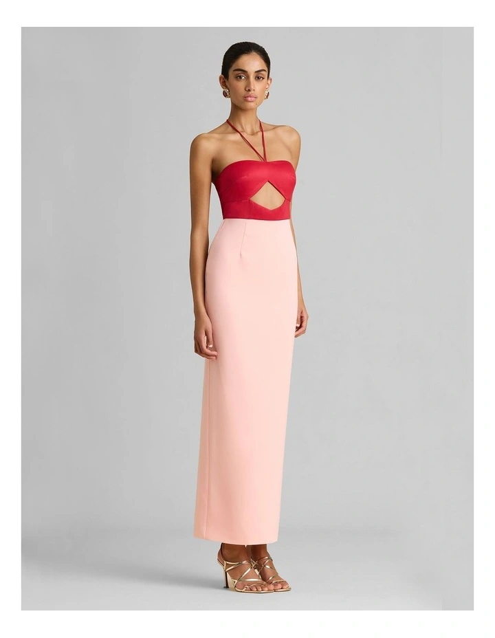 Siena Spliced Dress in Pink image 3
