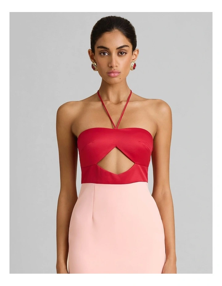 Siena Spliced Dress in Pink image 4