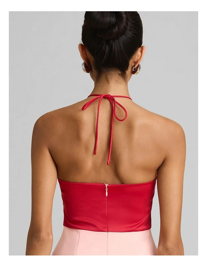 Siena Spliced Dress in Pink image 5