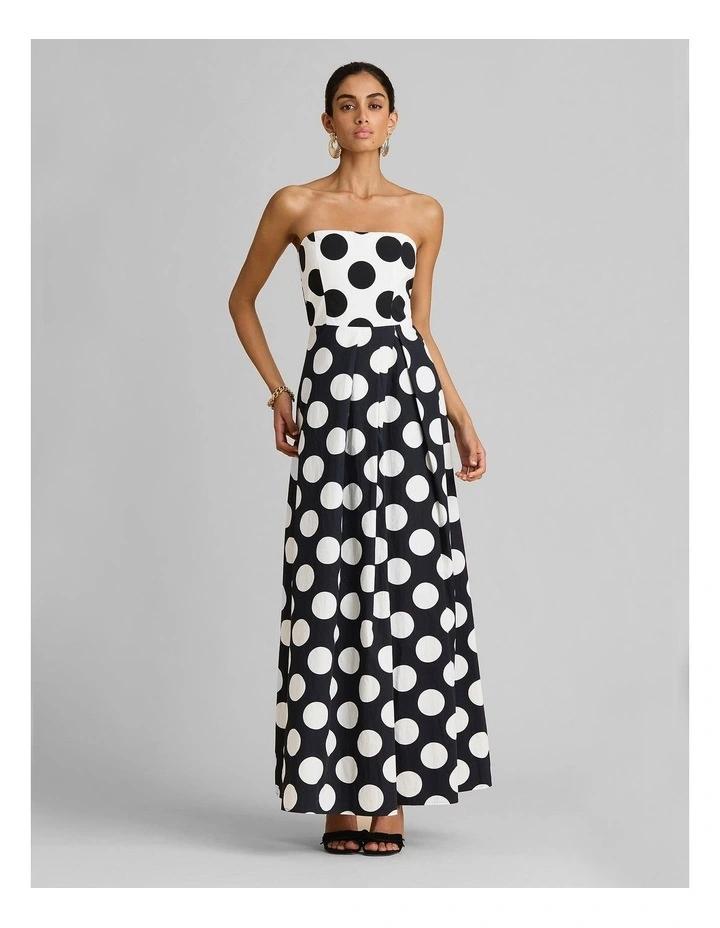 Milano Gown in Black/White image 1