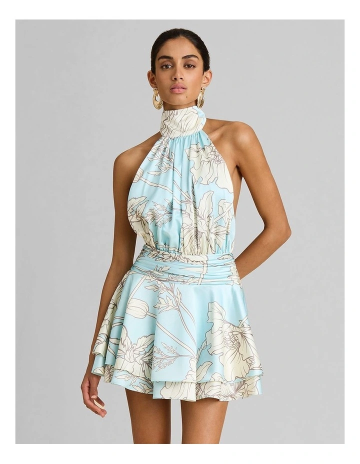 Isabeli Mini Dress in Blue image 3