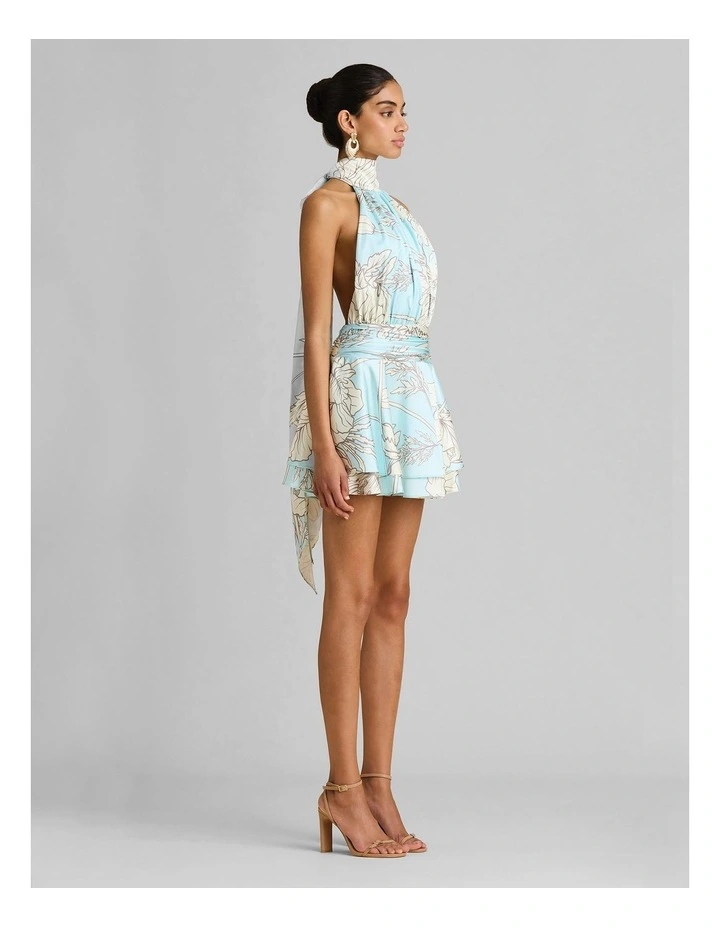 Isabeli Mini Dress in Blue image 4