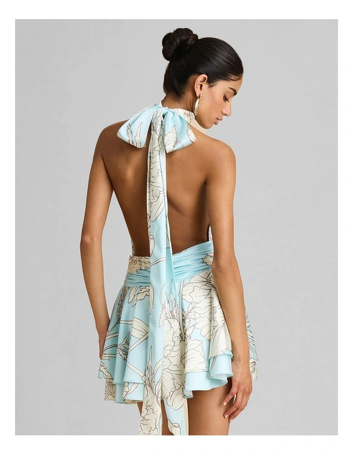 Isabeli Mini Dress in Blue image 5