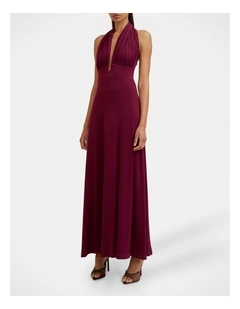 Carmen Halter Ankle Dress in Red