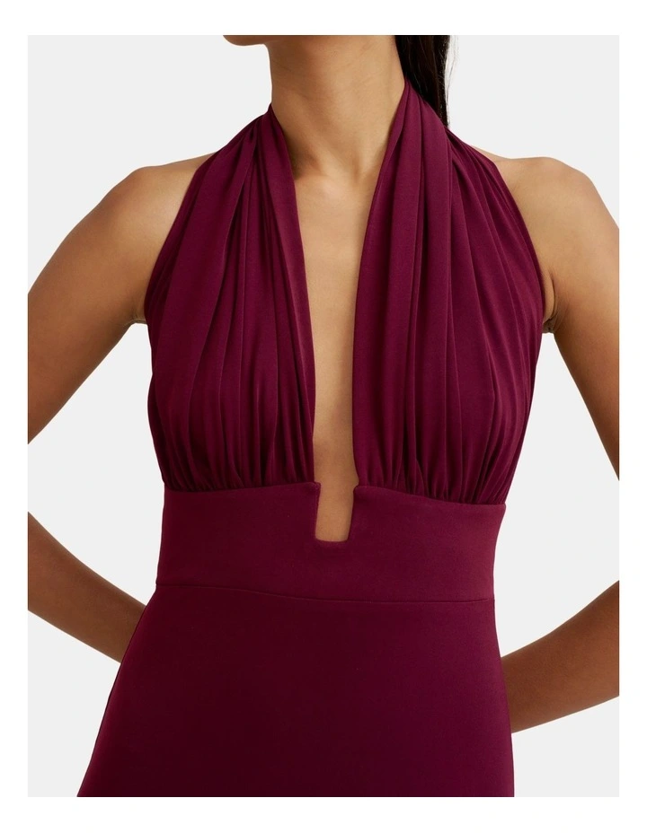 Carmen Halter Ankle Dress in Red image 4