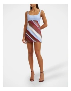 Sabina Stripe Mini Dress in Multi