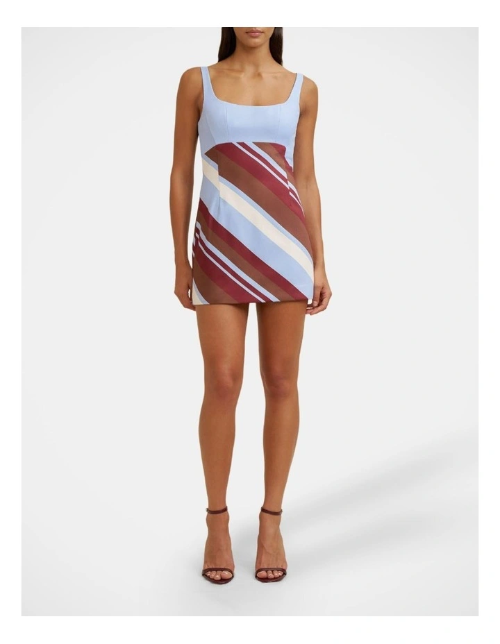 Sabina Stripe Mini Dress in Multi image 5