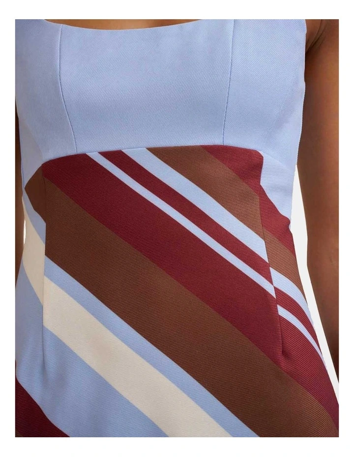 Sabina Stripe Mini Dress in Multi image 6