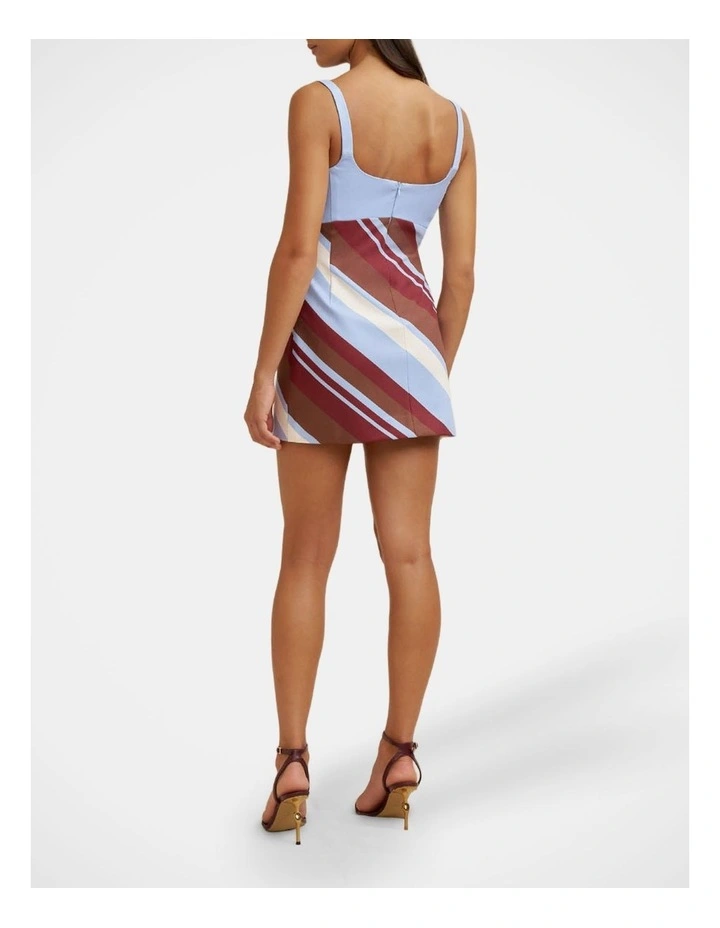Sabina Stripe Mini Dress in Multi image 7