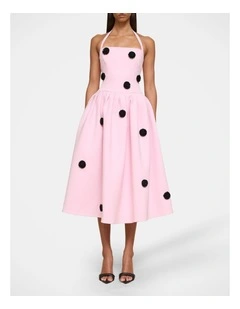 Anita Spot Halter Dress
