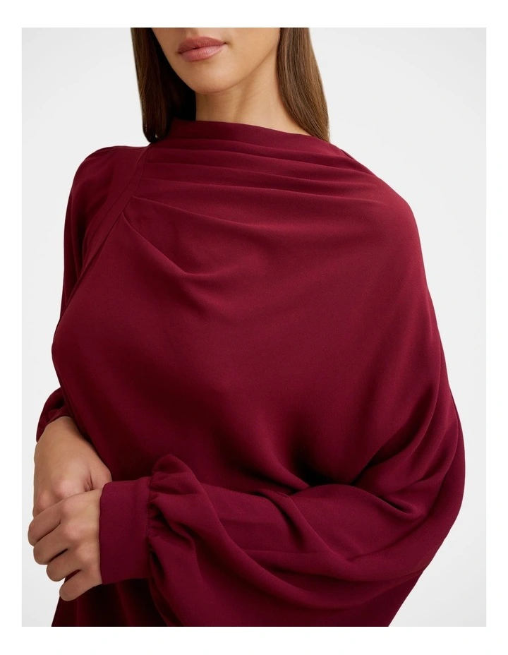 Nicola Mini Dress in Burgundy image 4