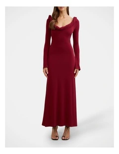 Odette Jersey Dress in Red