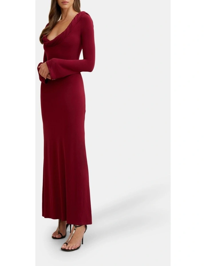 Odette Jersey Dress in Red image 2