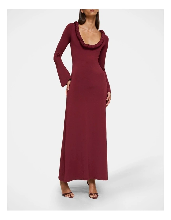 Odette Jersey Dress in Red image 7