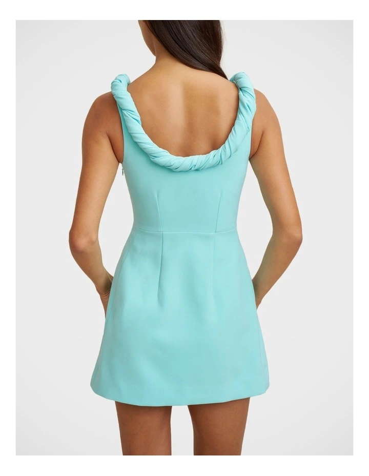 Talia Twist Mini Dress in Blue image 2