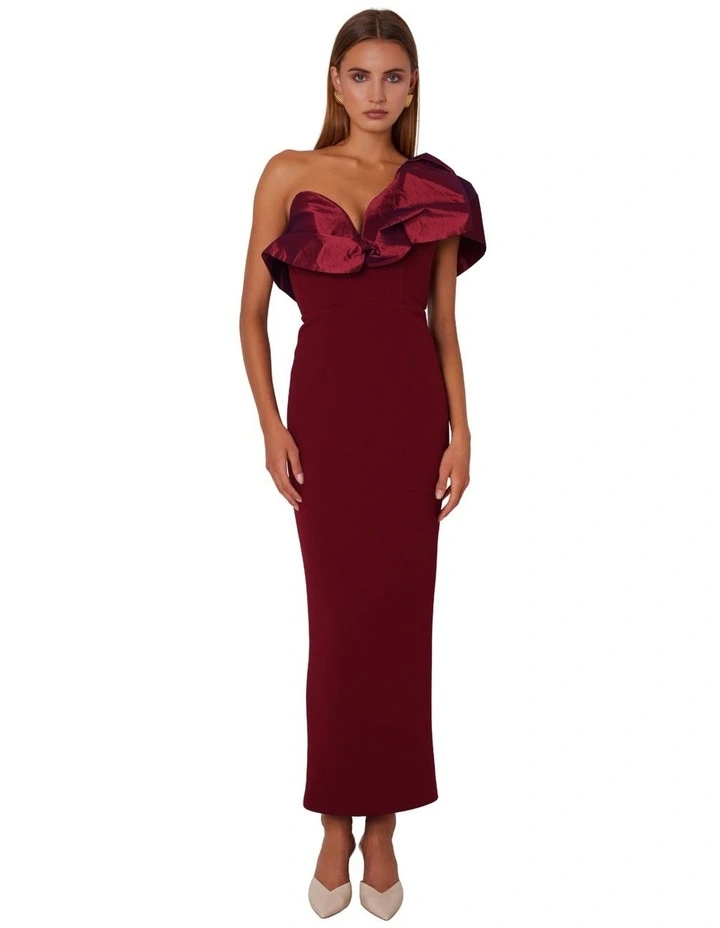 Naomi Maxi Dress in Wine image 1