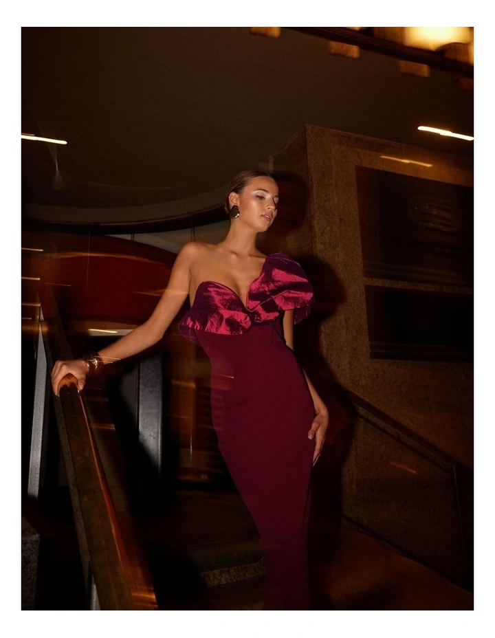 Naomi Maxi Dress in Wine image 5