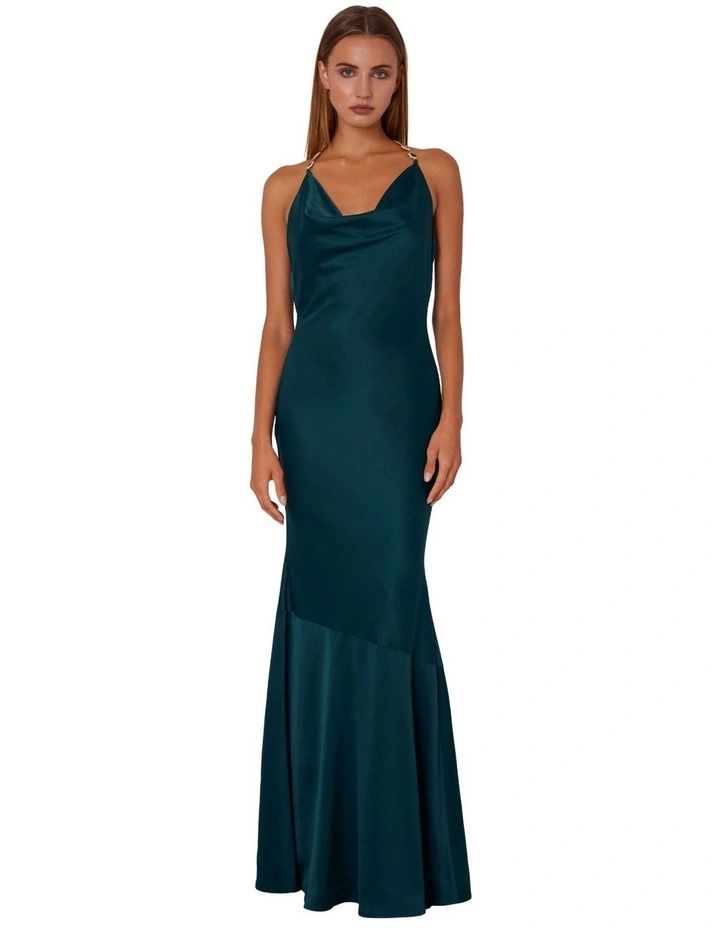 Abby Maxi Dress in Emerald Green image 1