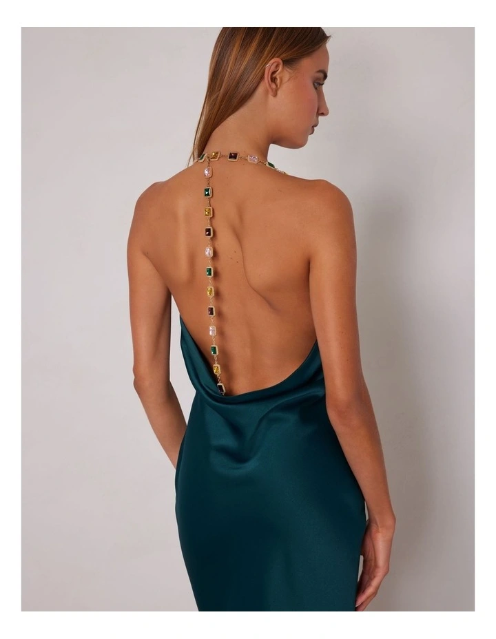 Abby Maxi Dress in Emerald Green image 3
