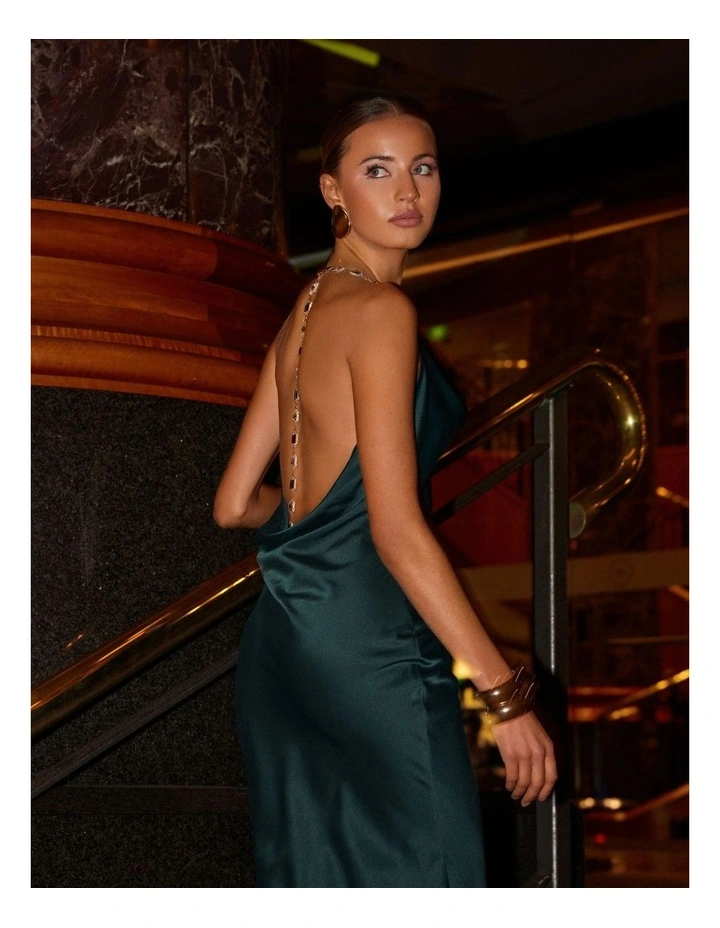 Abby Maxi Dress in Emerald Green image 4