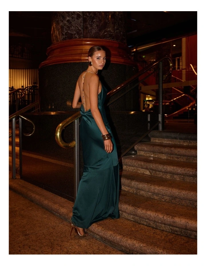 Abby Maxi Dress in Emerald Green image 5