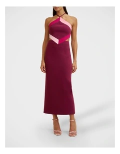 Diamond Halter Midi Dress
