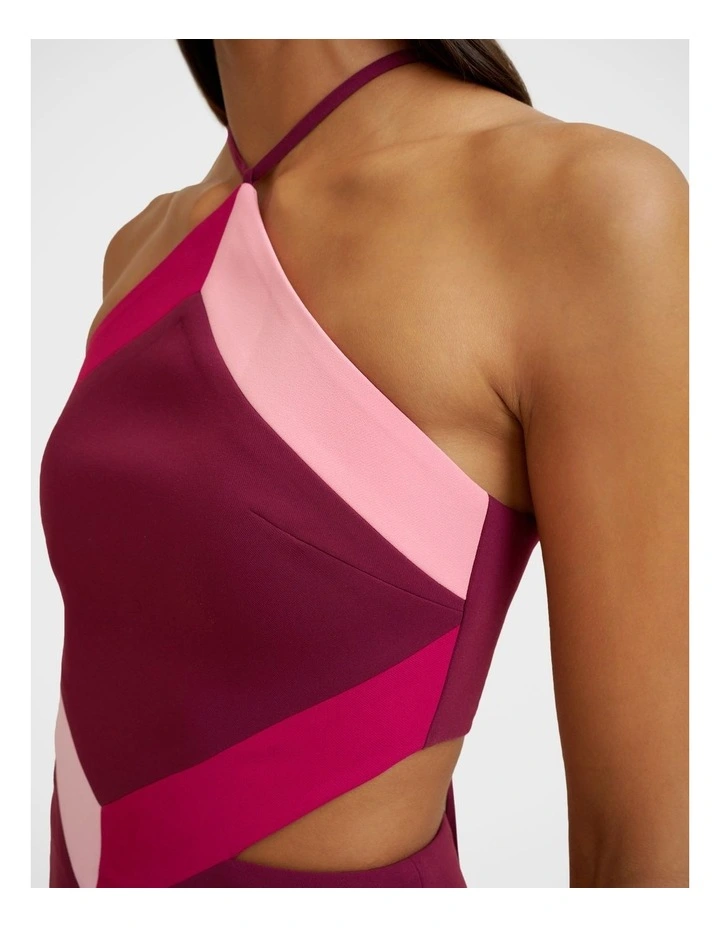 Diamond Halter Midi Dress image 4