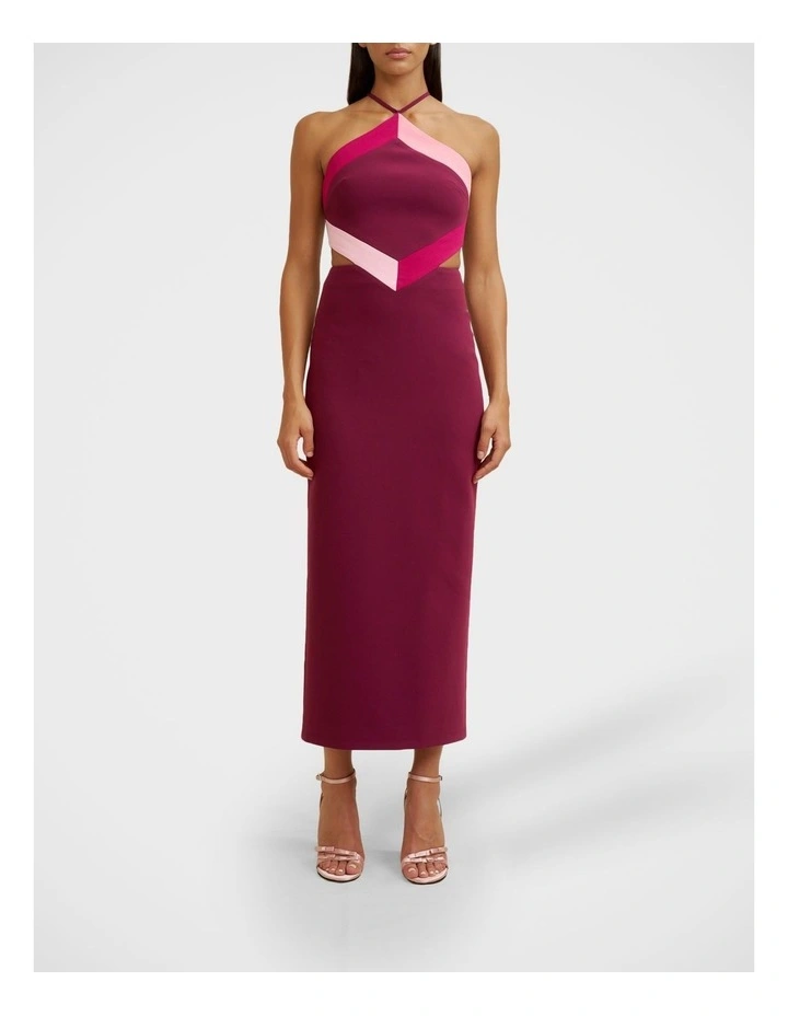 Diamond Halter Midi Dress image 5