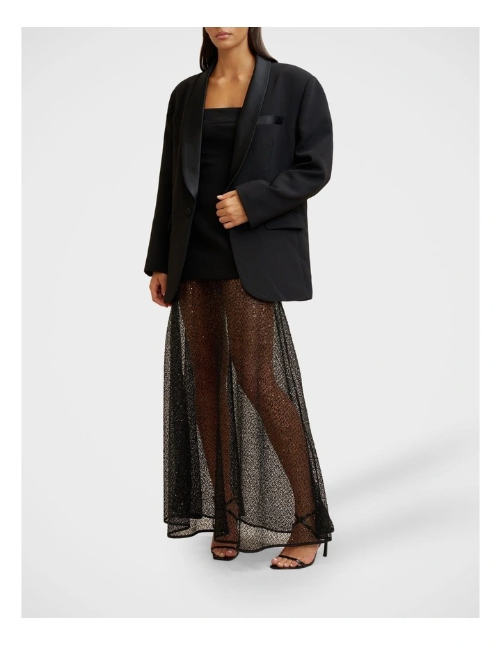 Noir Lace Strapless Dress in Black image 3
