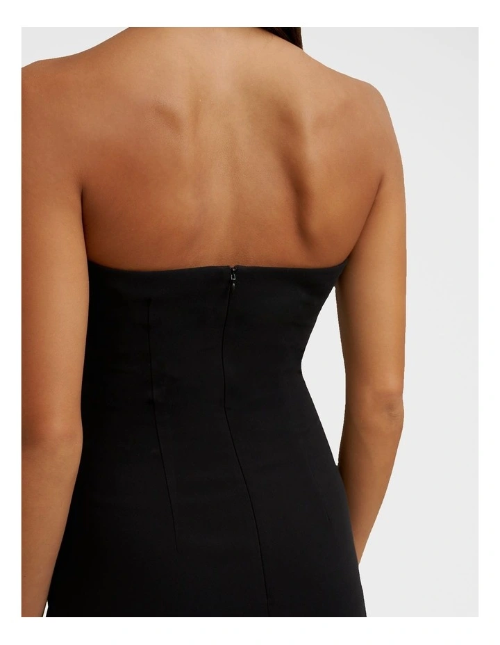 Noir Lace Strapless Dress in Black image 5
