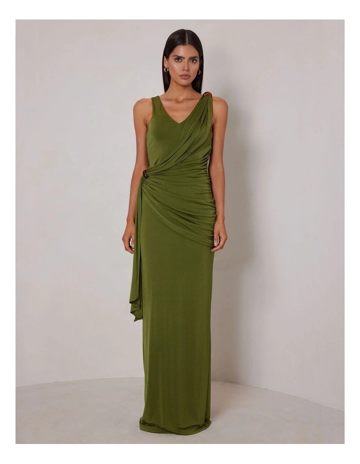 Kenji Dress in Olive image 1