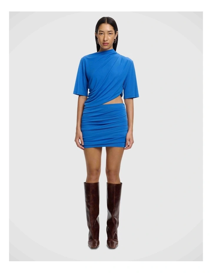 Dylan Mini Dress in Blue image 1