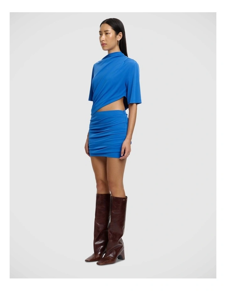 Dylan Mini Dress in Blue image 3