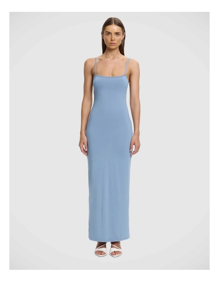 Edina Long Sleeve Dress in Steel Floral Print image 6