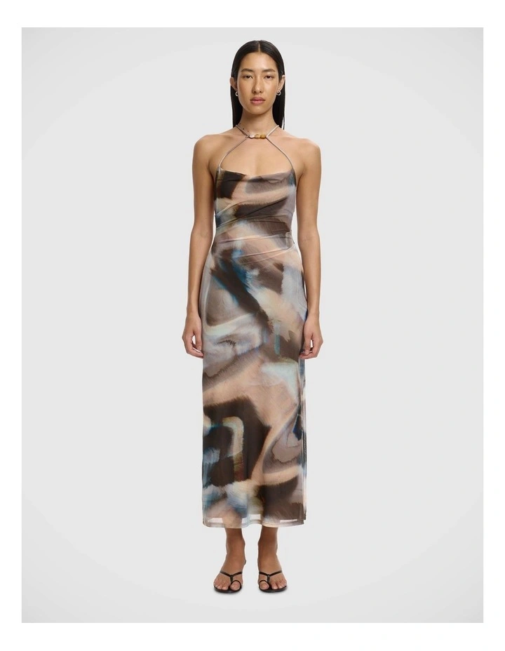Lex Mesh Dress in Liquid Stone image 1