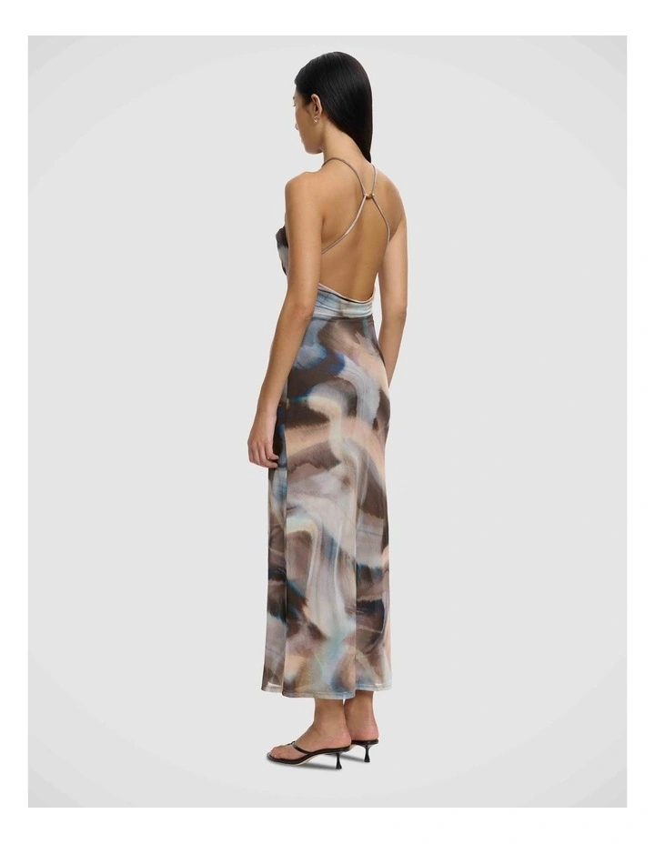 Lex Mesh Dress in Liquid Stone image 2