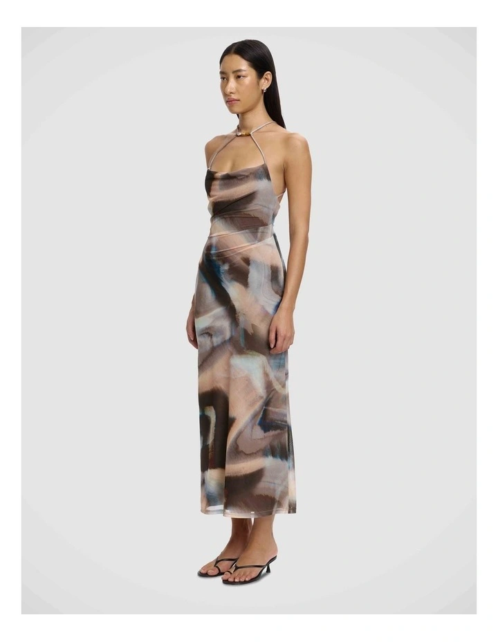 Lex Mesh Dress in Liquid Stone image 3