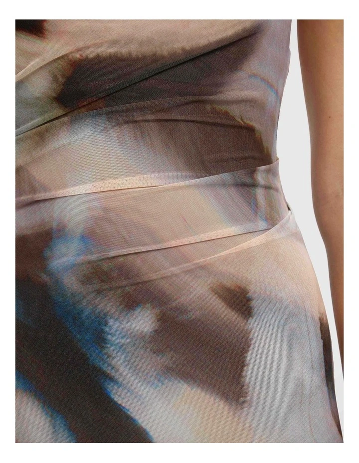 Lex Mesh Dress in Liquid Stone image 4
