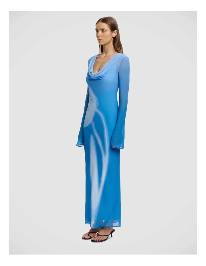Zhavia Long Sleeve Maxi Dress in Dancing Tulip image 3